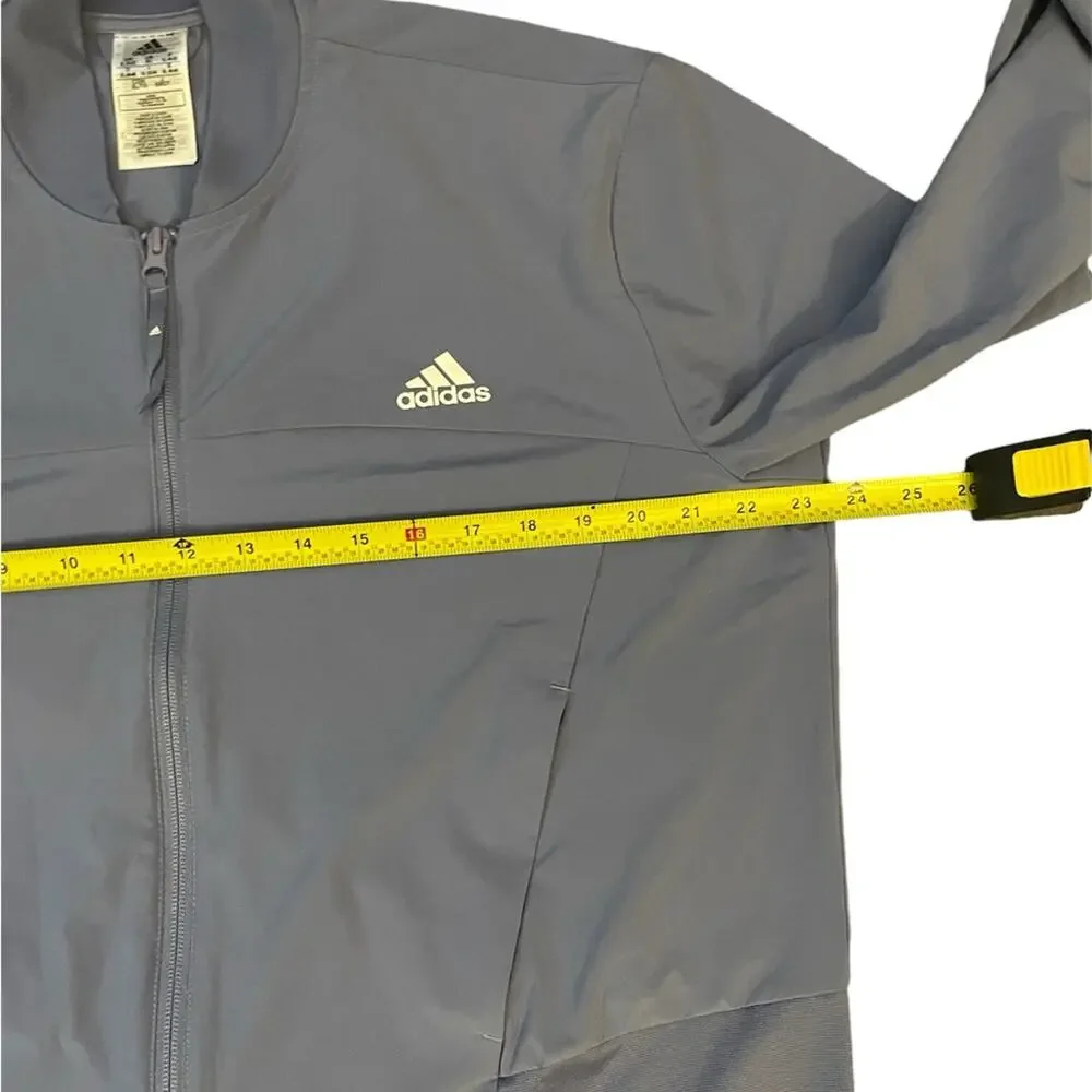 Adidas Women Aero Ready Cropped Windbreaker Track Jacket Size XL Violet Retro - Picture 6 of 7